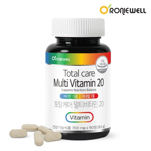 <b>로니웰</b> 토탈케어 멀티<b>비타민</b> 미네랄 종합<b>비타민</b> 700mg 90정