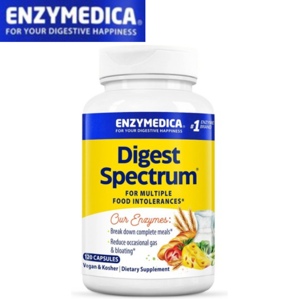 엔자이메디카 <b>다이제스트 스펙트럼</b> 캡슐 비건 120정 소화효소 고약사