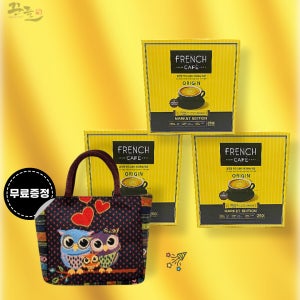 남양 프렌치카페 260T 신형 커피믹스 3세트 + 행운을 부르는 부엉이 가방 토드백 1개 사무실 탕비실 부드러운 대용량 커피세트