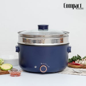 컴팩트홈 대용량 전기 멀티쿠커 5L 테프론코팅 찜기 전골 국물요리 볶음요리 4~6인용