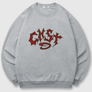 [일반/기모] 특양면 고스트 프린팅 맨투맨