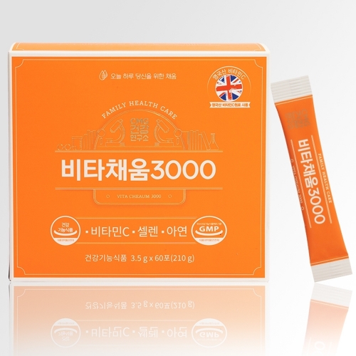 영국산<b>비타민C</b> CMG제약 비타채움3000 아연 셀렌 60포 x 1개 (2개월)