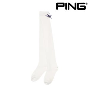 핑 골프웨어 여성 니삭스 골프 라운딩 리본 장식 오버 양말 PING E1SC057
