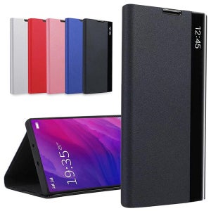 클리어뷰 플립 슬림 심플 핸드폰 케이스 spc064 블랙, 갤럭시S25 울트라