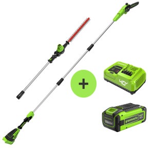 그린웍스 40V 무선충전식 고지톱& 고지전정기 콤보 8Ah세트 GW1300373 충전기포함