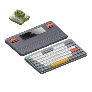 NUPHY AIR75 V2 기계식키보드 블루투스 무선 유선 텐키리스 영문 루나 그레이, 모스축