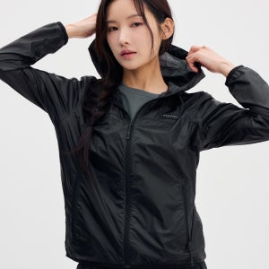 [디스커버리] 여성 초경량 립스탑 바람막이 (BLACK) DWWJ7D053