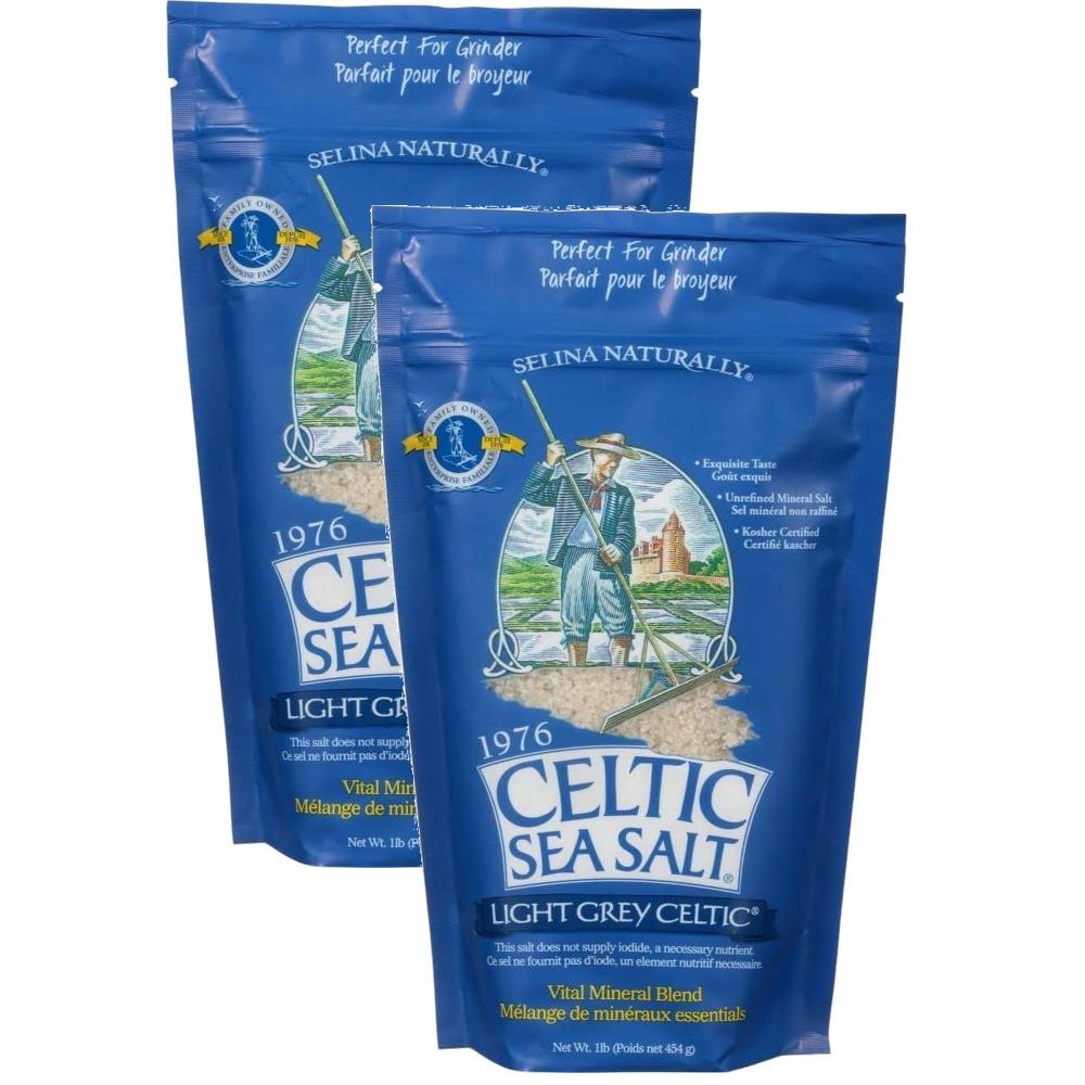 <b>Celtic Sea Salt</b> 셀틱 씨 솔트 바다 소금 라이트 그레이 454g 2팩