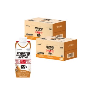 정식품 그린비아 프로틴밀 액티브 아몬드와호두 250ml 36팩 단백질 음료 영양 간편 아침식사 대용식
