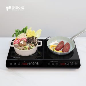 키친아트 2구 인덕션&하이라이트 하이브리드 전기레인지