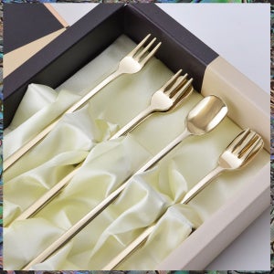 샤이닝 티타늄롱티스푼&롱티포크 6P세트/10만원대퇴직자선물 가족고급숟가락세트 자녀결혼목사님선물