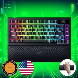 레이저코리아 타이핑고래 블랙위도우 V4 PRO 75% US 영문 윤활 무선 게이밍 키보드