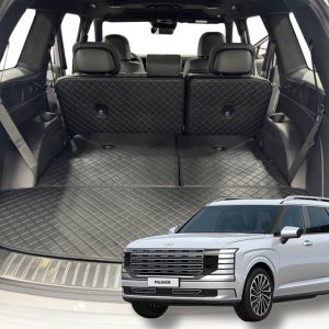 카새로이 디올뉴 팰리세이드 LX3 9인승 차량용 가죽 퀄팅 차박 트렁크 매트
