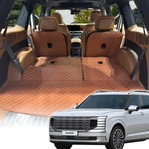 카새로이 디올뉴 팰리세이드 LX3 7인승 차량용 가죽 퀄팅 차박 트렁크 매트
