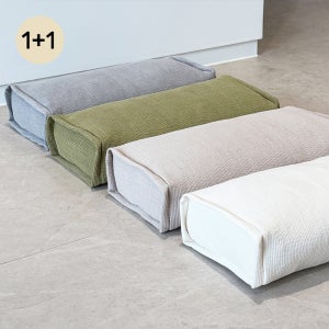1+1편백나무 사각 경추베개 높은 목 지지 단단한 수면베개 높이조절 스티치 44x20