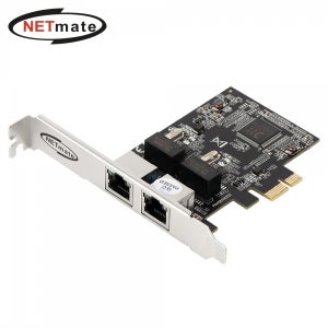 넷메이트 NETmate N-382 PCI Express 듀얼 기가비트 랜카드 (Realtek) / 슬림PC겸용
