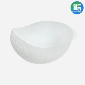 월드크린 물빠짐 쌀바가지 중 화이트 쌀씻기 다용도 세척 믹싱볼 과일 채반 멀티