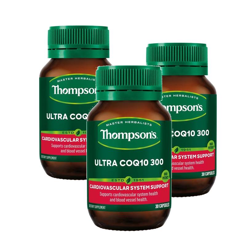 톰슨스 <b>울트라 코큐텐 300</b> 코엔자임큐텐 30정 3개 THOMPSONS ULTRA COQ10