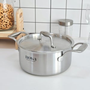 한일스텐레스 노바 통5중 양수 냄비 20cm 계량눈금 IH 인덕션 스테인리스