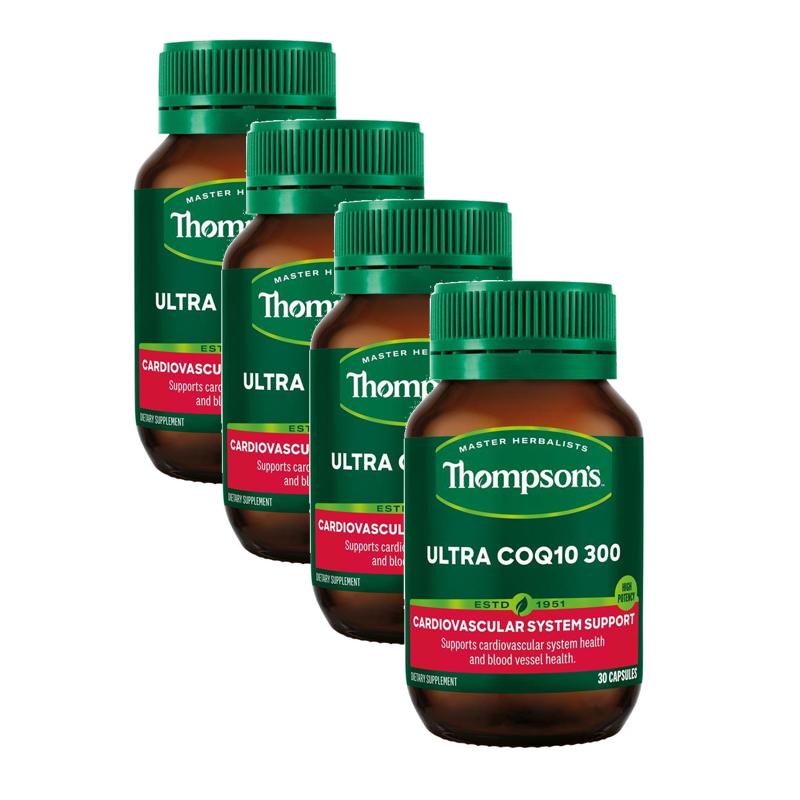 톰슨스 <b>울트라 코큐텐 300</b> 코엔자임큐텐 60정 4개 THOMPSONS ULTRA COQ10