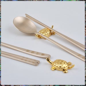 수산복해 유기수저세트/은퇴선물 중국인선물 숟가락 혼수예단 결혼선물