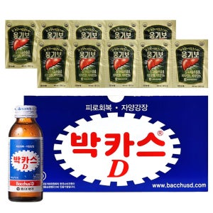 약국 박카스D 10병 + 대웅생명과학 웅기보 10포 세트