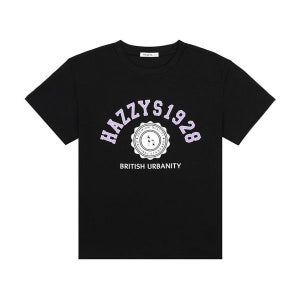 [헤지스 키즈]헤지스 성인 라운드 반팔 티셔츠2 HTB90TR41P BK
