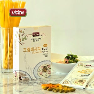 [비치노 크림파스타소스] 1인분X5개입 l 5분완성 l 다양한 파스타요리 l 크림 레시피 파우더 l 1인분 40g 146kcal