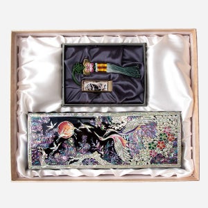 한국전통기념품 나전칠기 문방 송학(필함 usb32G) 외국인선물