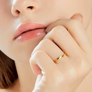 순금(1.125g) 아미 레이어드 골드 레이어드 반지 24K-RG-1191