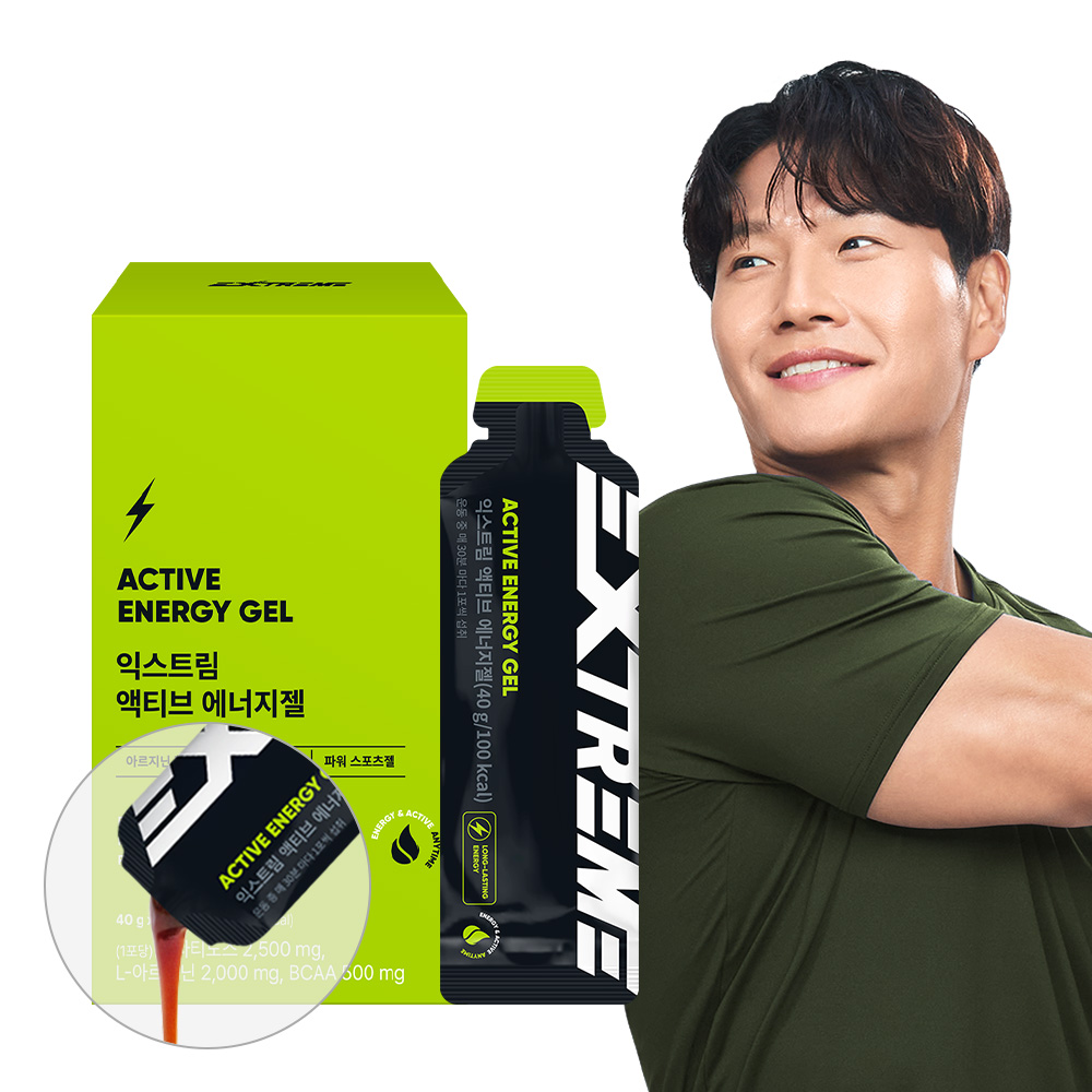 익스트림 액티브 에너지젤 <b>아미노산</b> 파워젤 러닝 마라톤 에너지젤 청포도, 10포, 1개