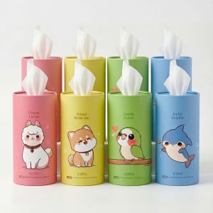 휴대용 캔 티슈 여행용 미니 포켓 비염 홀더 휴지 50매, 8팩