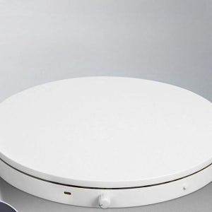 전동 회전 전시 촬영 플랫폼 회전판 회전대 라이브 방송 USB 충전 전시대 무소음 촬영용 흰색/손잡이 직경 26cm 35KG