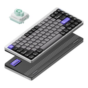 NUPHY AIR75 HE 기계식키보드 래피드 트리거 게이밍 스페이스 실버, 자석축(제이드 프로)