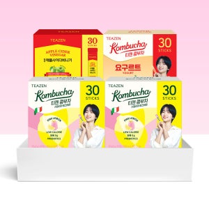 티젠 콤부차 핑크레몬60스틱+신제품 2종(애사비30스틱&요구르트30스틱)