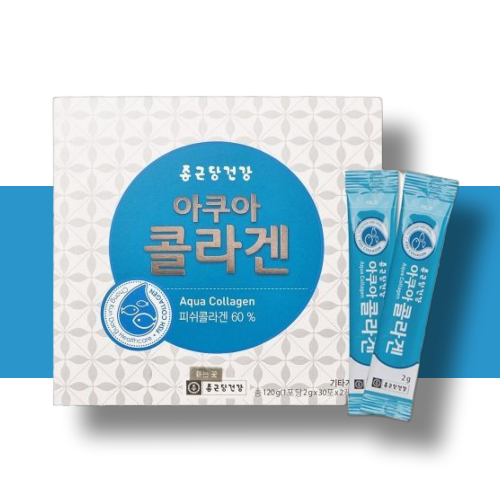 종근당건강 <b>아쿠아 콜라겐</b> 저분자<b>콜라겐</b> 분말 60포