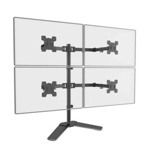 쿼드 모니터암 거치대 3단 회전 스탠드 BX-M044 다중 모니터 설치대