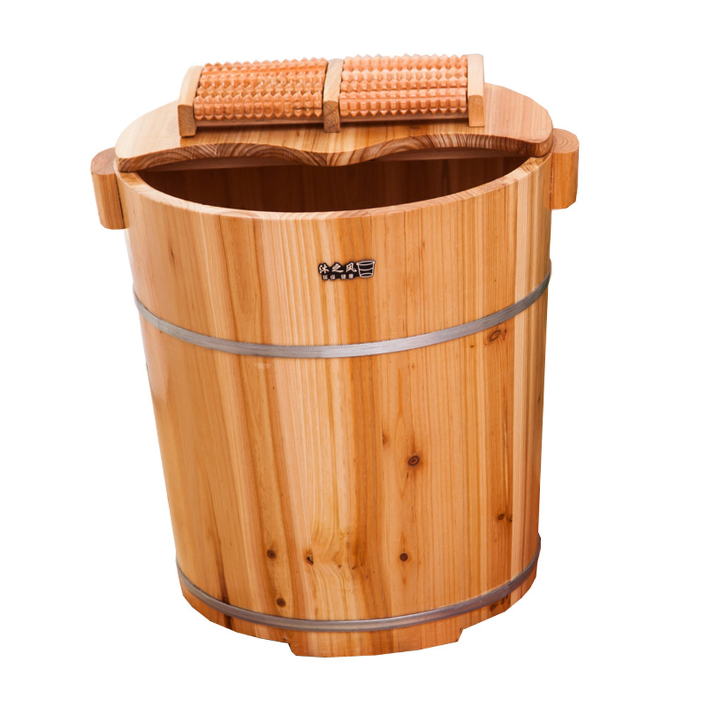 EaJ 35CM 고무나무 족욕 나무 나무통 26족욕통 족욕통 발찜질 지압판 훈증기 히노끼 건식 16CM 높이