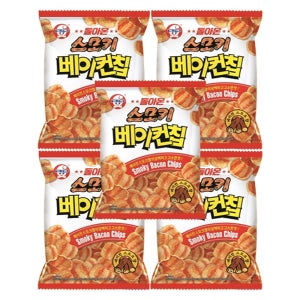 빙그레 스모키 베이컨칩 70g X 5개