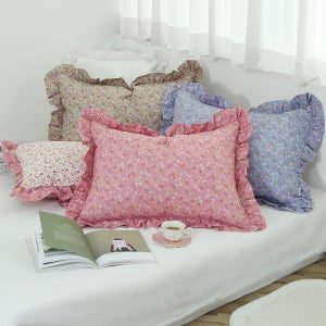 쉐리잔꽃 30수 광목면100% 베개커버 1p 핑크, 40x60cm