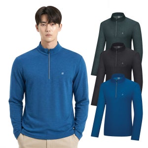 콜핑 남성 하이쿨 시원한 조직감 등산 긴팔 반집업 티셔츠 KSC042UT7M