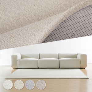 투톤 선데이 워셔블 사각 러그 카페트 6size 아이보리 100x150cm