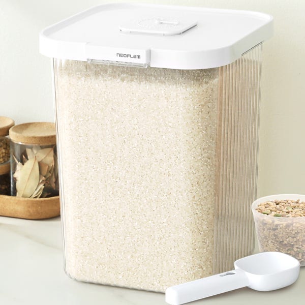 네오플램 원터치 쌀통 쌀보관용기 잡곡통 10kg