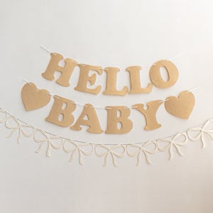 베이비샤워 가랜드 헬로 베이비 만삭 셀프 촬영 소품 용품