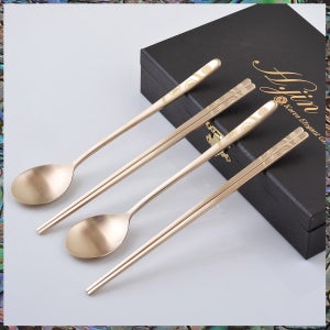 전통 수복 유기수저세트 /정년퇴임 선물 외국인이 좋아하는 한국 선물 중국인친구결혼