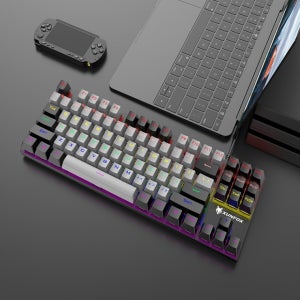 유선 청축 게이밍 K80 LED 넥스원 87키 기계식 키보드 XUNFOX