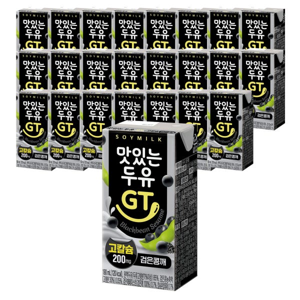 맛있는 두유 GT 검은콩 고칼슘 190ml 24개입 고단백 검은깨 칼슘