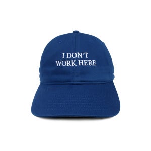 [IDEA] 아이디어북스_SORRY I DON’T WORK HERE HAT_ BLUE 볼캡 모자