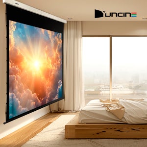 [고휘도] 프리미엄 윤씨네 SA-TEH-GV 전동노출 와이드 텐션 빔스크린 가정용 254cm(100), 1개