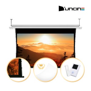 [고휘도] 프리미엄 윤씨네 SA-REH-AV 전동매립 와이드 텐션 빔스크린 강당용 254cm(100인치), 1개
